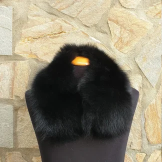 Fur collar, fox fur collar,black fur collar