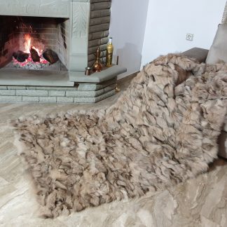 Fur blanket, fox fur blanket,fur throw,real fur blanket
