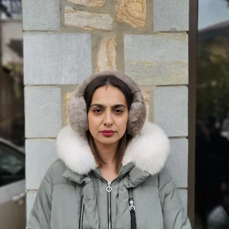 Real fur earmuffs,sheepskin fur, ear warmer
