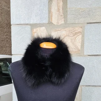 Fur collar, fox fur collar,neck collar, black fur neck warmer
