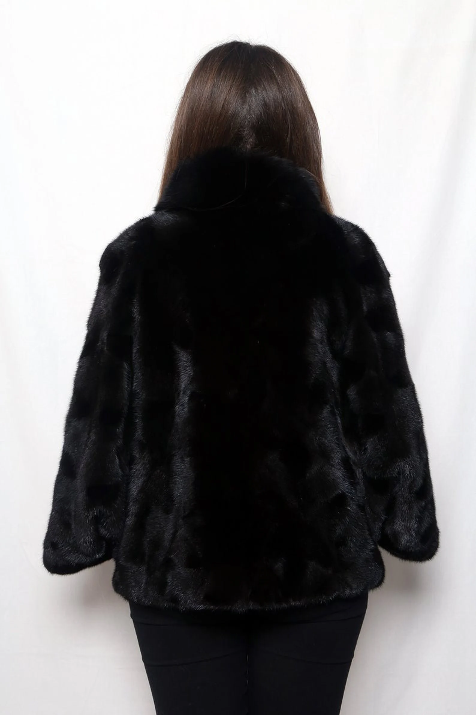 Fur cape,black mink cape,black poncho mink - Image 2
