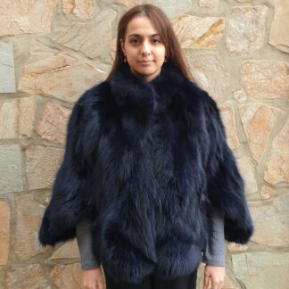 Fur cape,fox cape,real fur poncho
