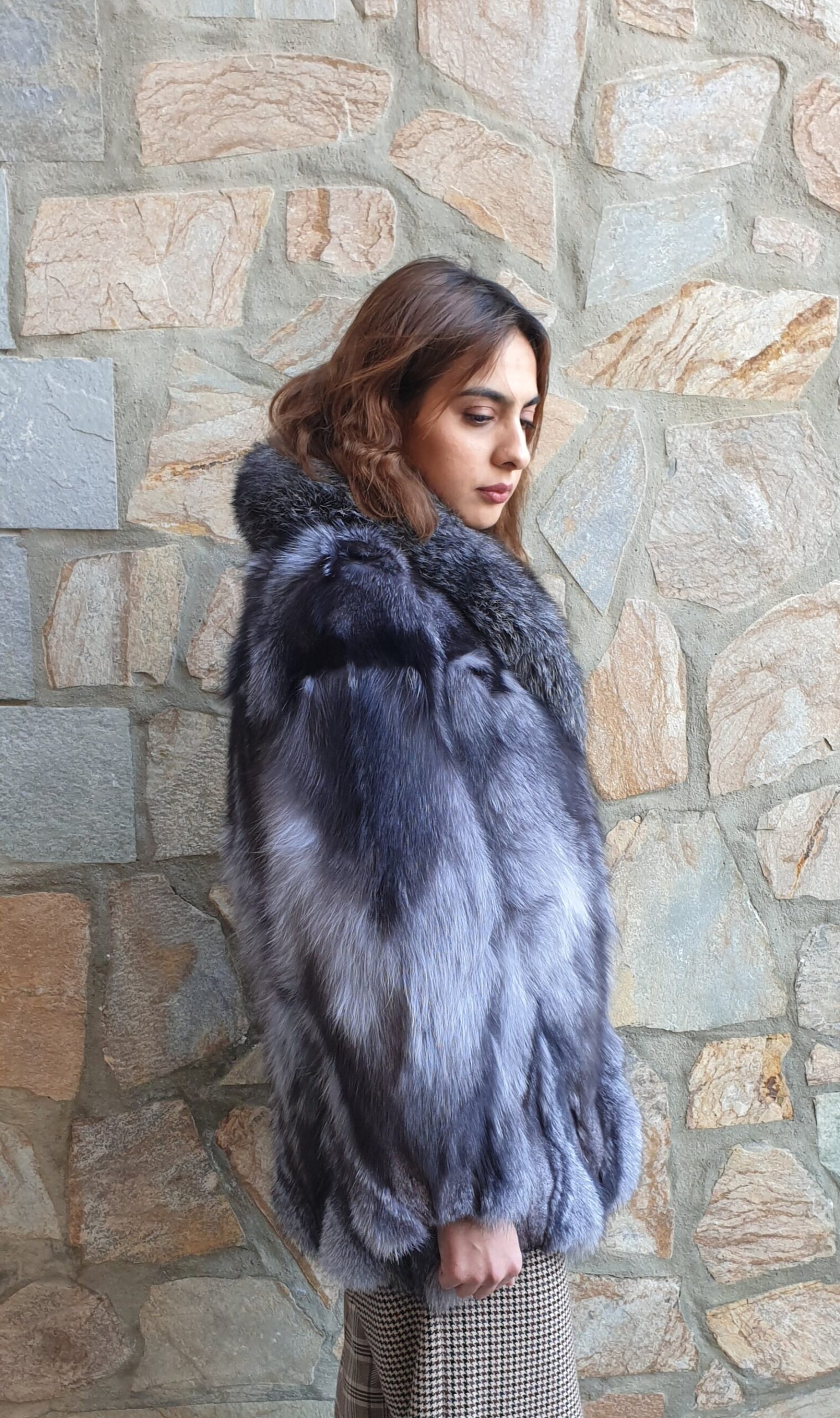 Handmade Fox Fur Jacket: Real Fur Coat - Image 2