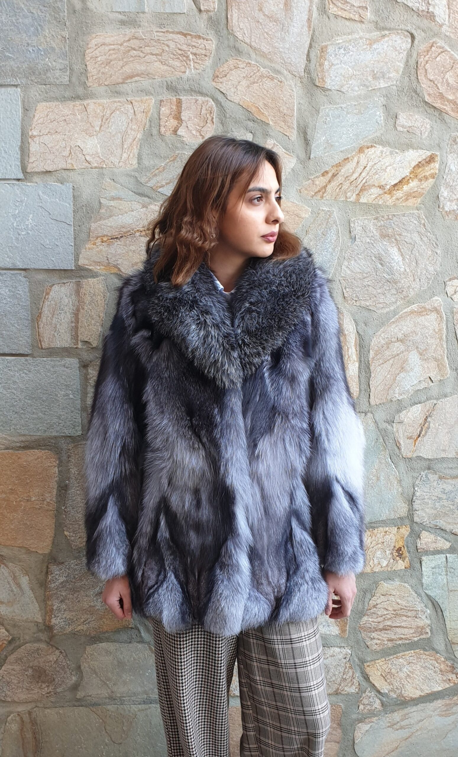 Handmade Fox Fur Jacket: Real Fur Coat