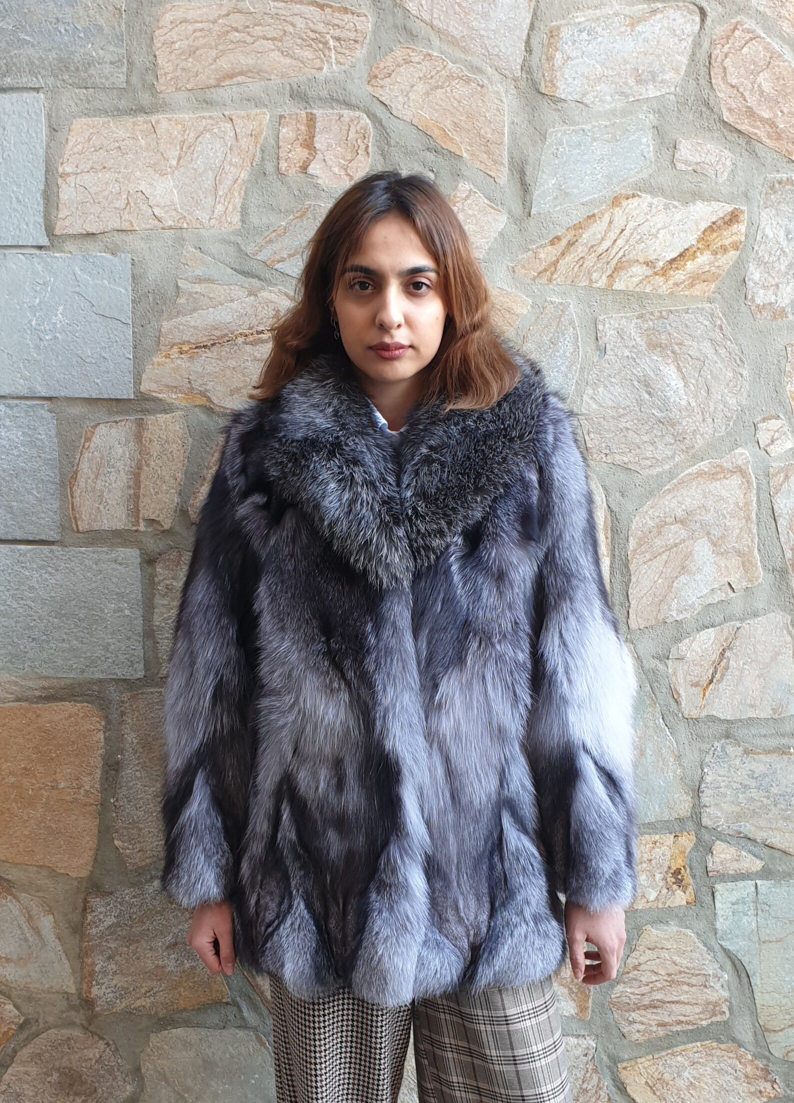 Handmade Fox Fur Jacket: Real Fur Coat - Image 4