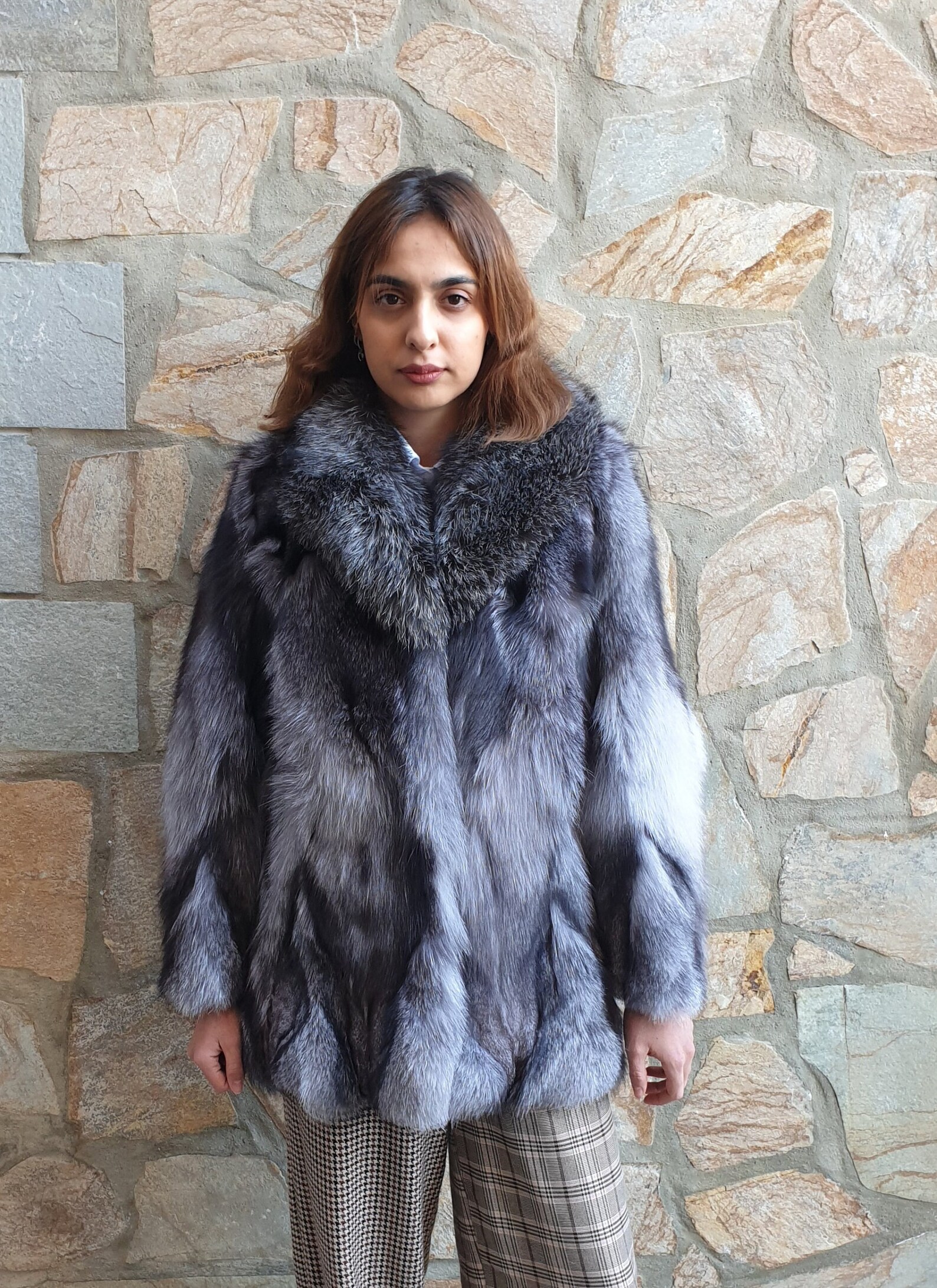 Handmade Fox Fur Jacket: Real Fur Coat - Image 5