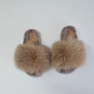 Fur slides,real fox-mink fur slippers,fur slides