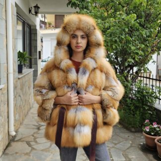 Fur cape,fox cape,real fur poncho