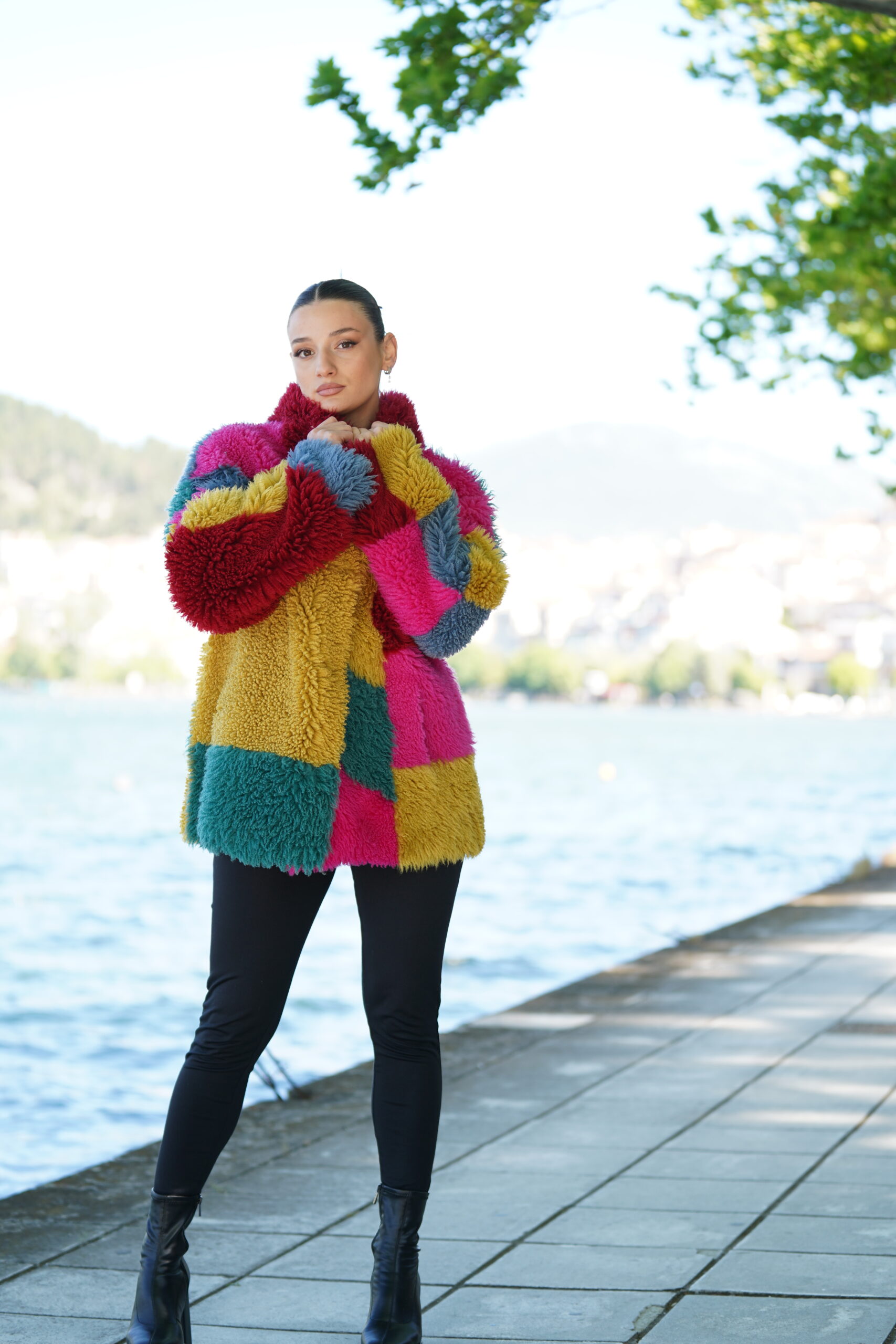 Elevate Your Winter Wardrobe with Real Sheepskin Fur Coat, Women’s Elegant Outerwear - Image 9
