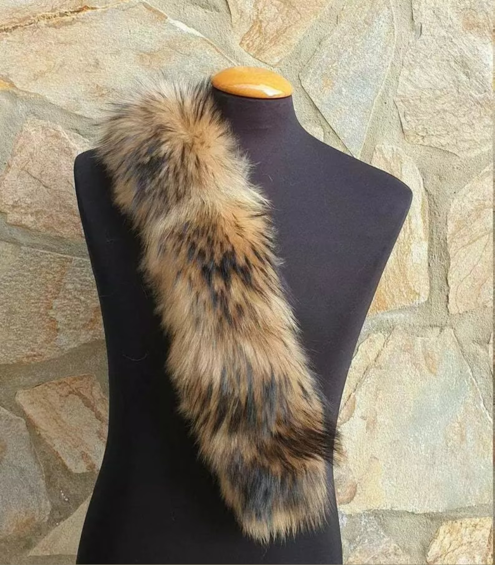 Real Fin Raccoon Fur Trim Hood - Image 3