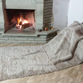Real Fur Rex Rabbit Blanket - Fur Throw