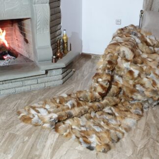 Real Fur Fox Blanket - Fur Throw
