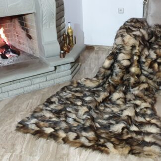 Real Fur Fox Blanket - Fur Throw