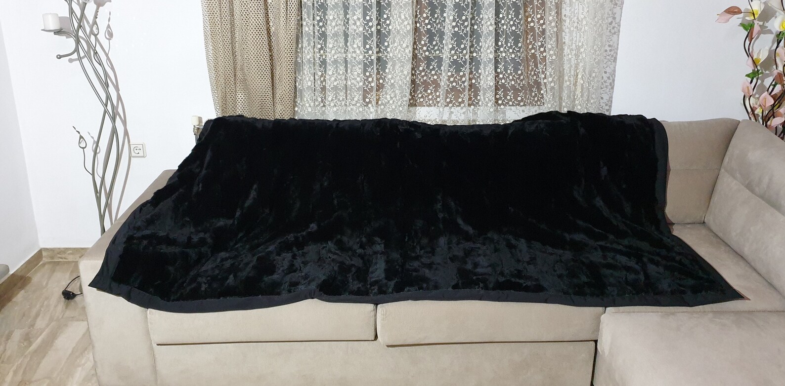 Real Fur Rex Rabbit Blanket - Fur Throw