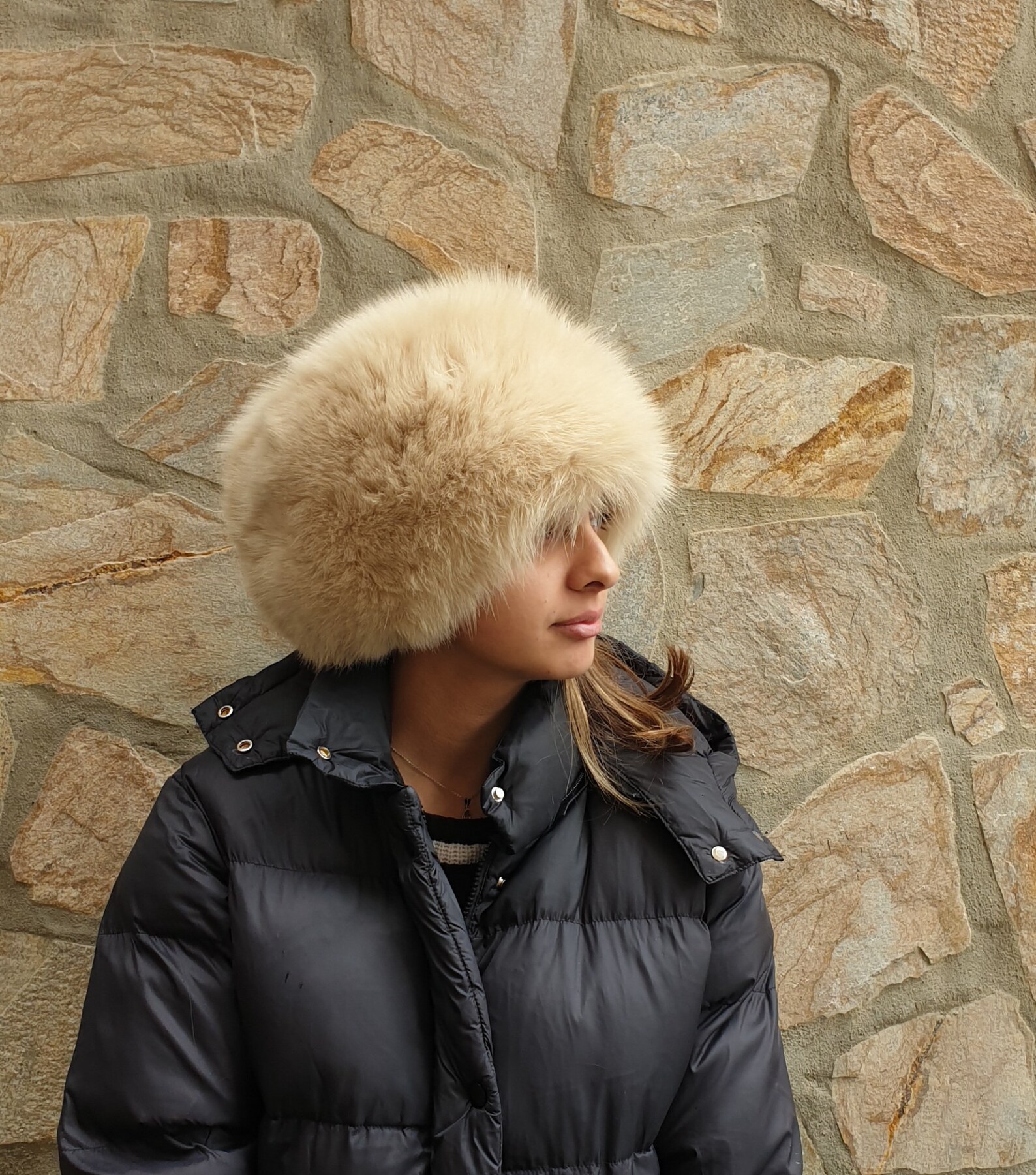 Real Mink - Fox Fur hat