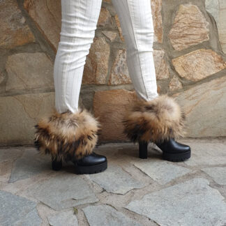 Real Fur Fin Raccoon Small Boot Cuffs
