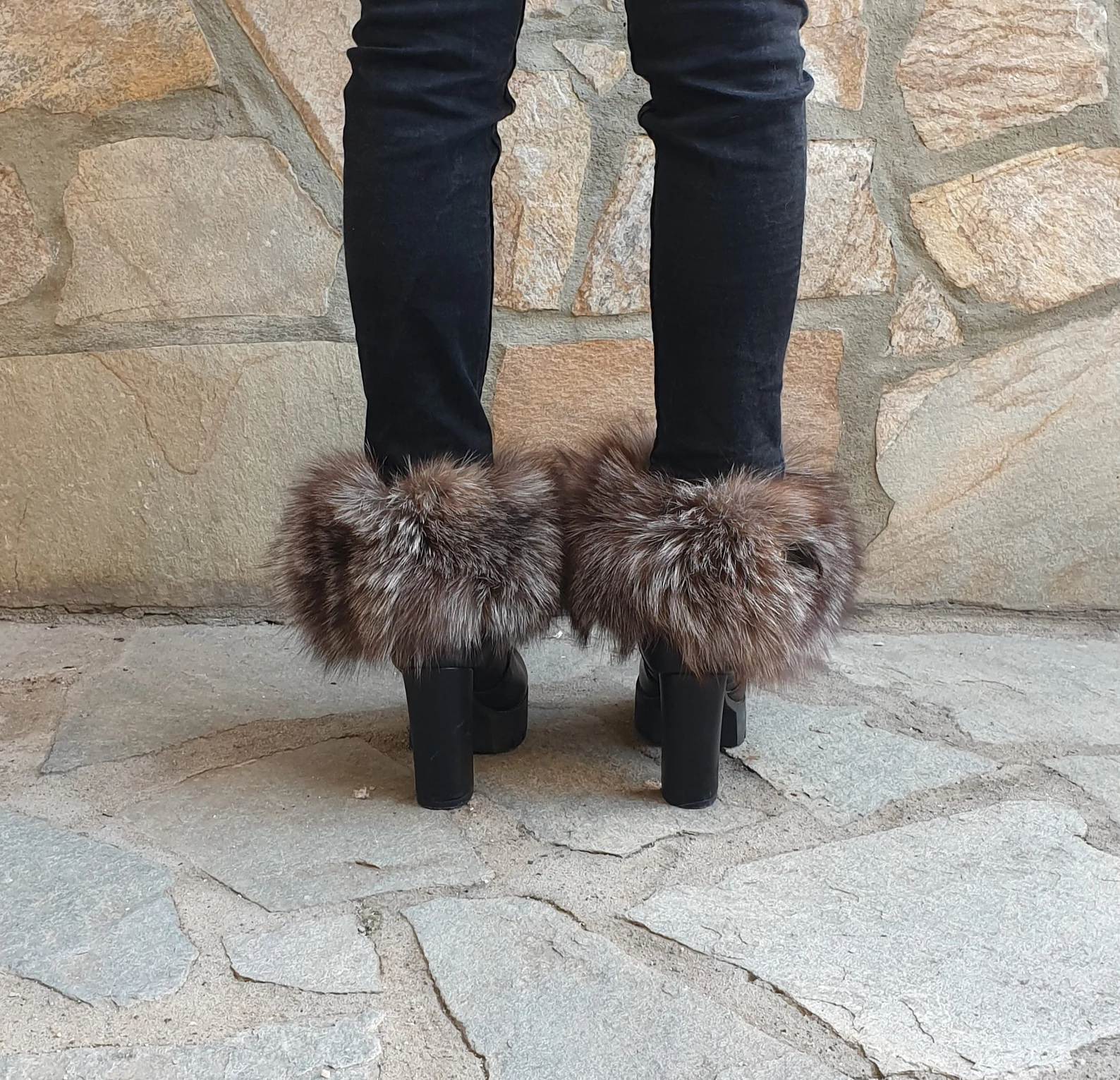 Real Fur Fox Small Boot Cuffs - Image 3