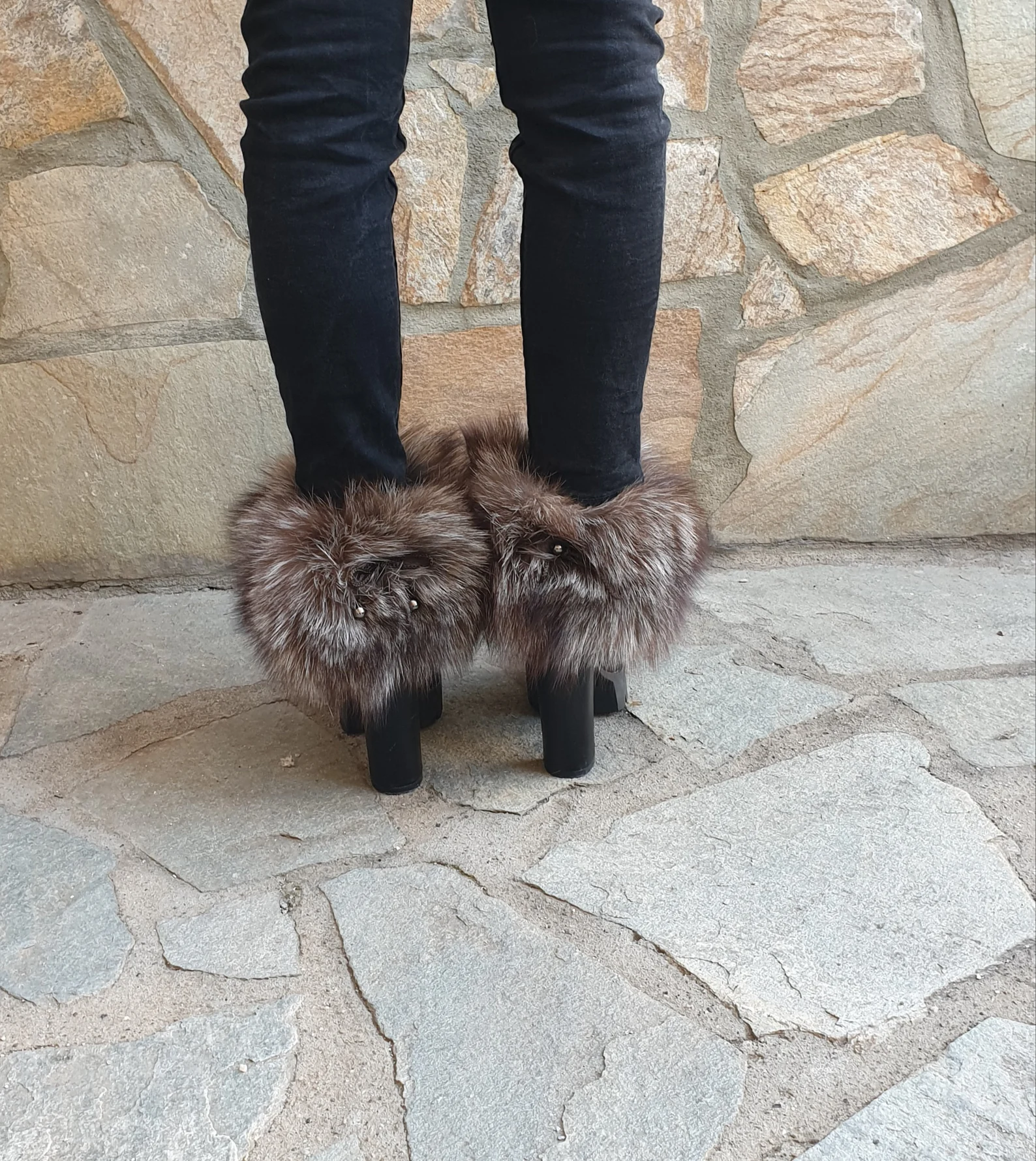 Real Fur Fox Small Boot Cuffs - Image 2