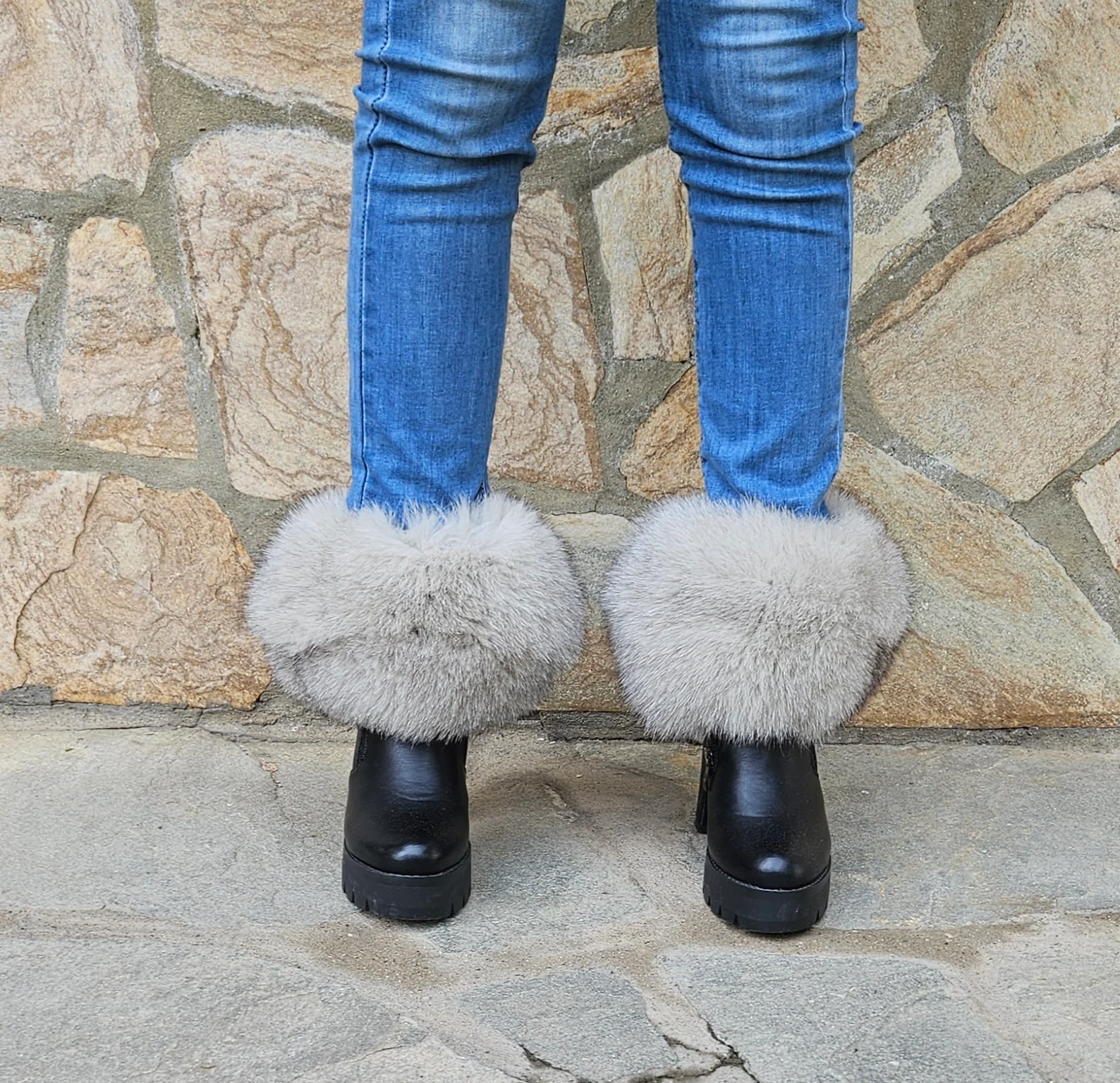 Real Fur Fox Small Boot Cuffs - Image 3