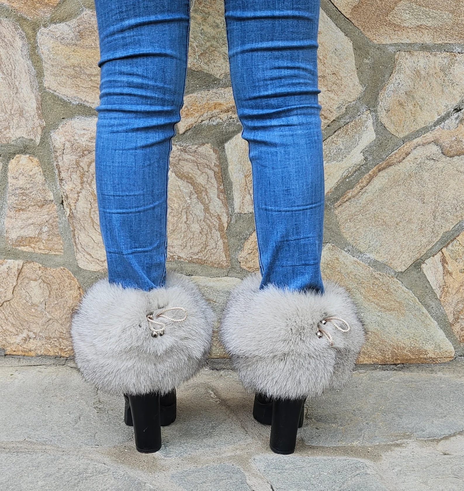 Real Fur Fox Small Boot Cuffs - Image 4