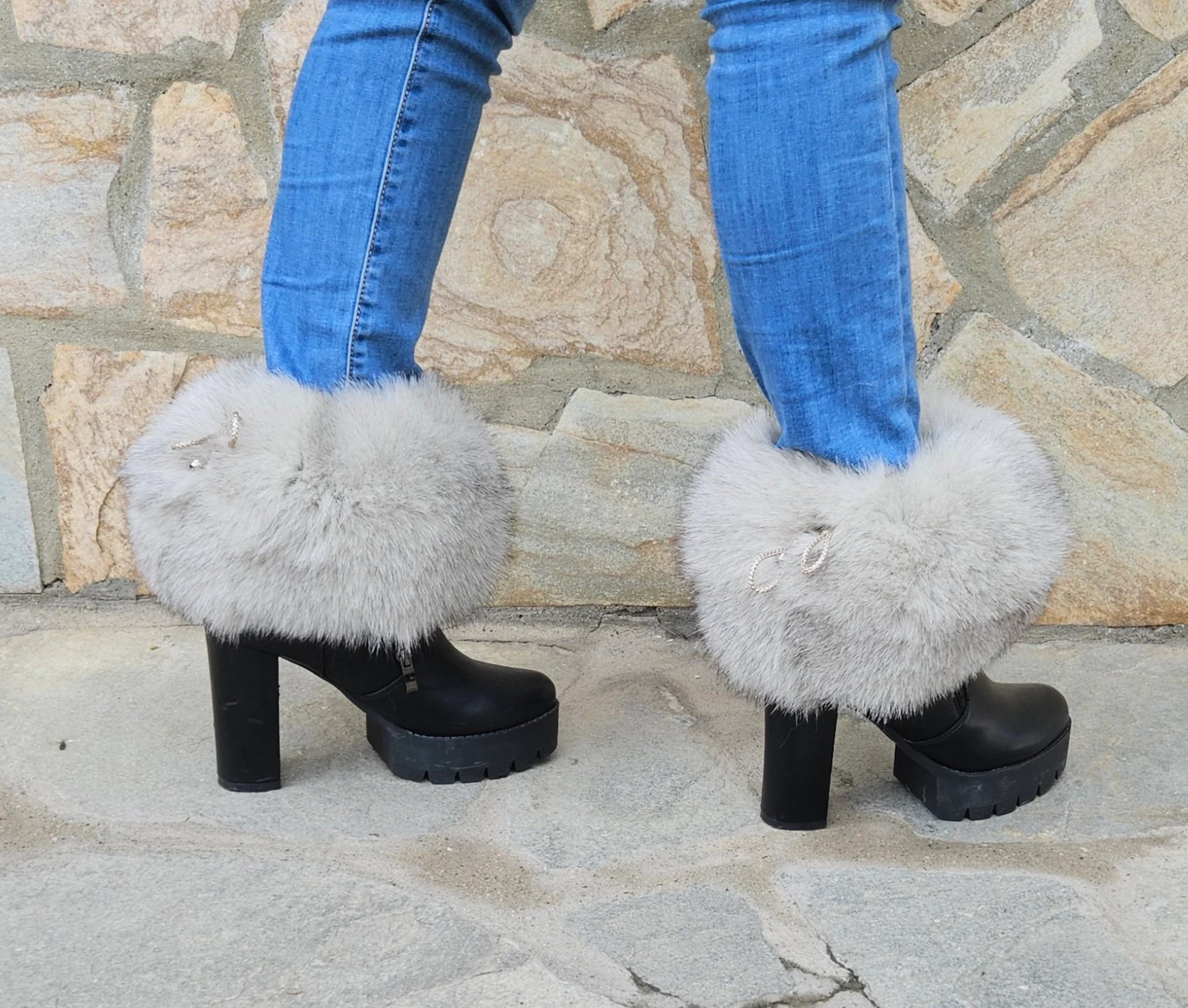Real Fur Fox Small Boot Cuffs - Image 2