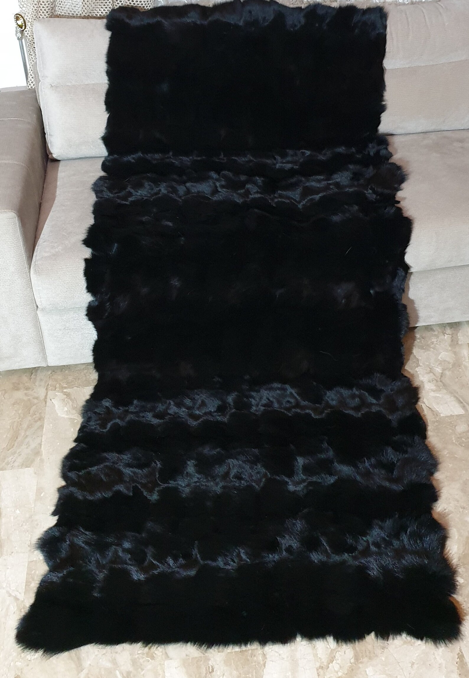 Real Fur Fox Blanket - Fur Throw - Image 3