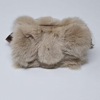 Real Fox Fur Bag with leather details