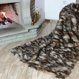 Real Fur Fox Blanket - Fur Throw