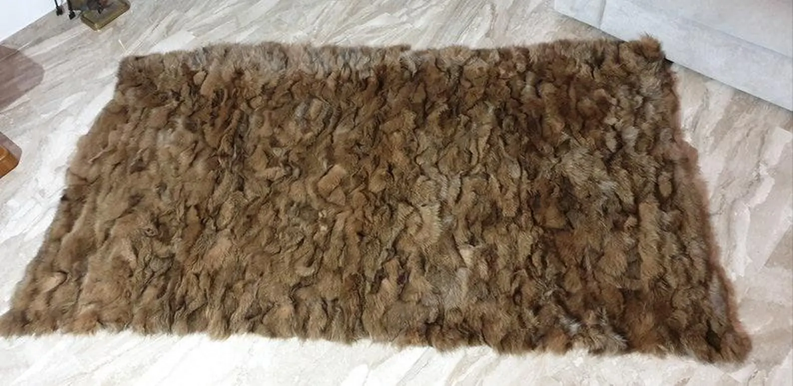 Real Fur Fox Blanket - Fur Throw - Image 2