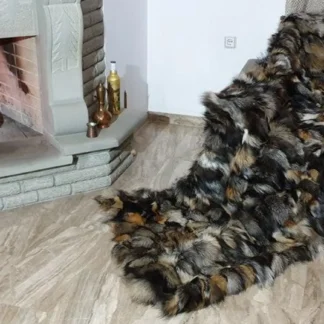 Real Fur Fox Blanket - Fur Throw