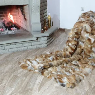 Real Fur Fox Blanket - Fur Throw