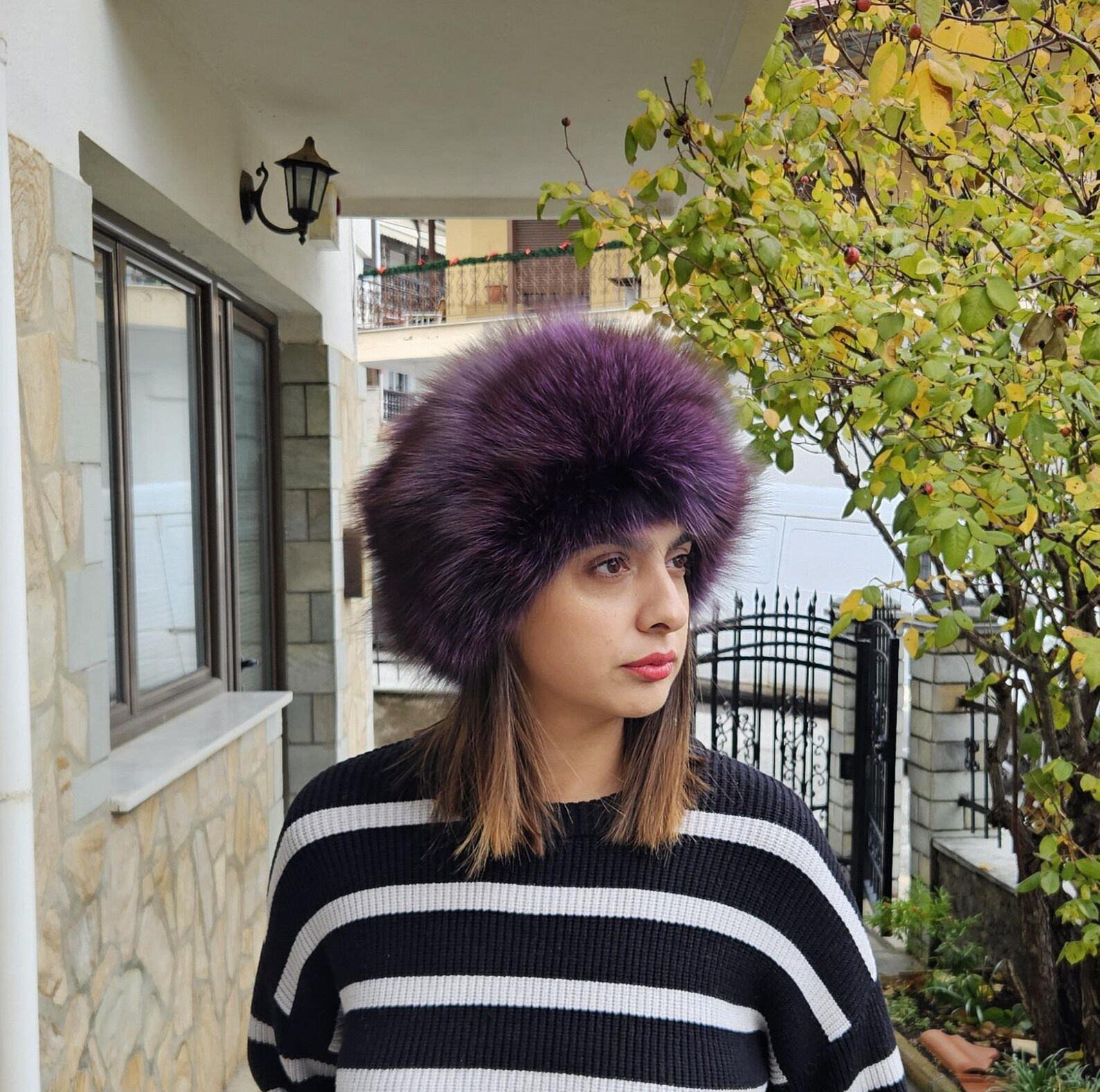 Real Fox Fur Hat