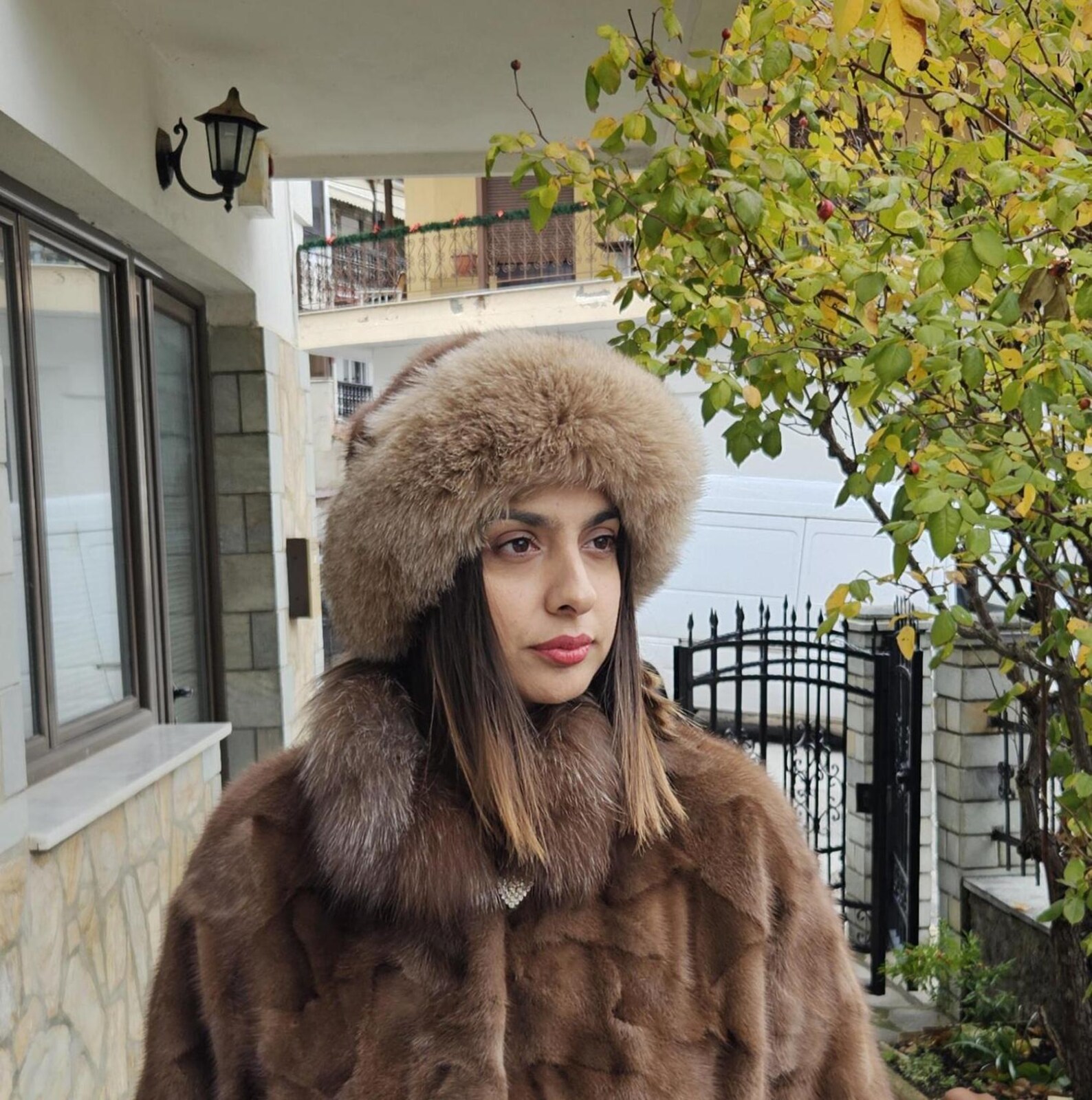 Real Mink - Fox Fur hat