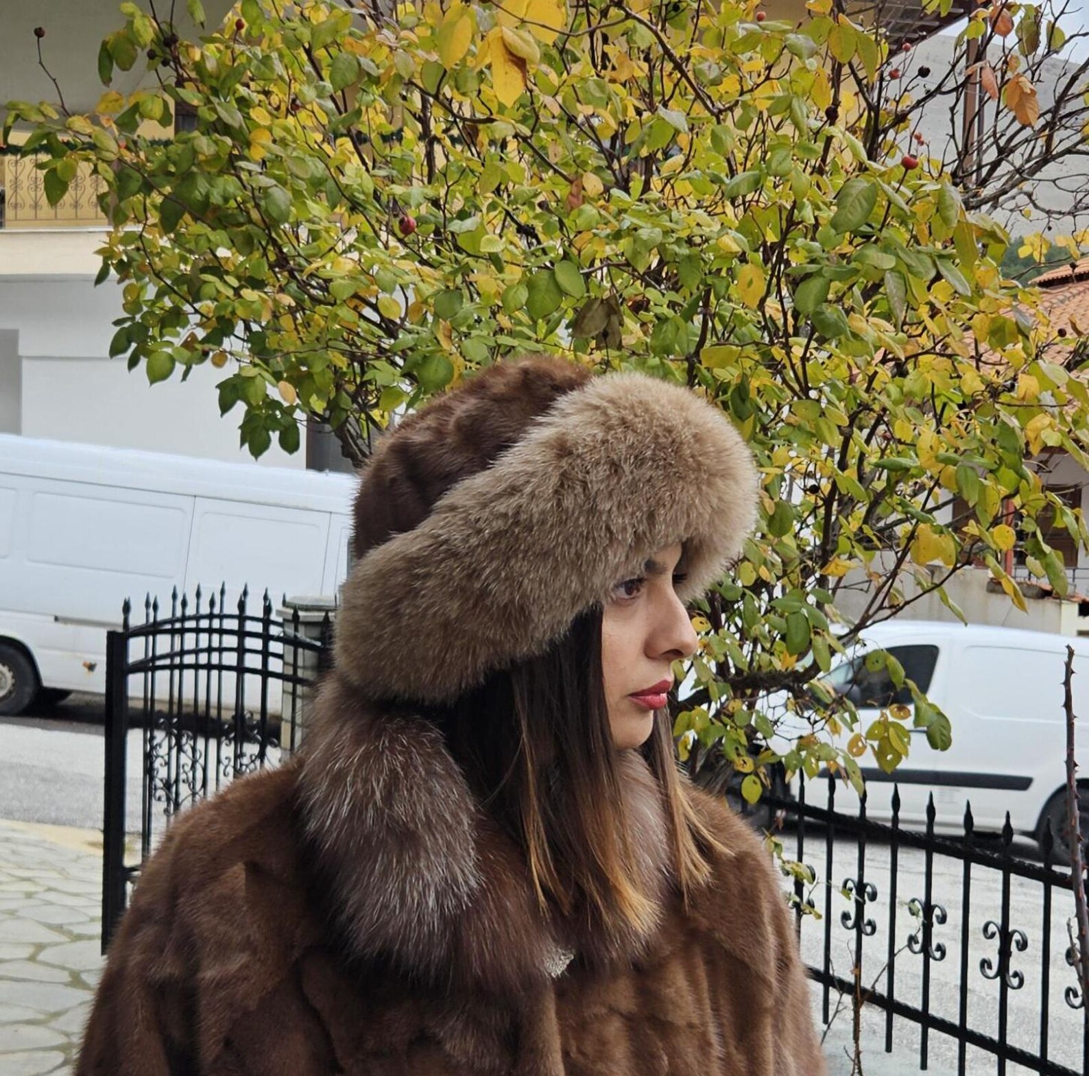 Real Mink - Fox Fur hat - Image 2