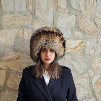 Real Fin Raccoon Fur Hat