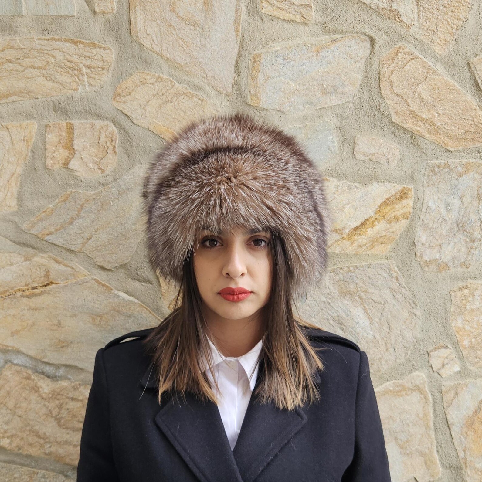 Real Fox Fur Hat