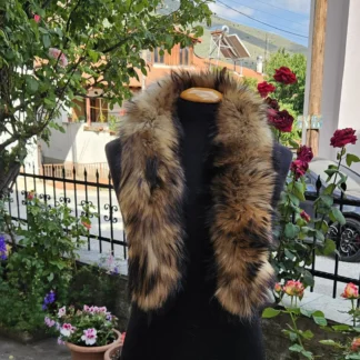 Real Fin Raccoon Fur Trim Hood