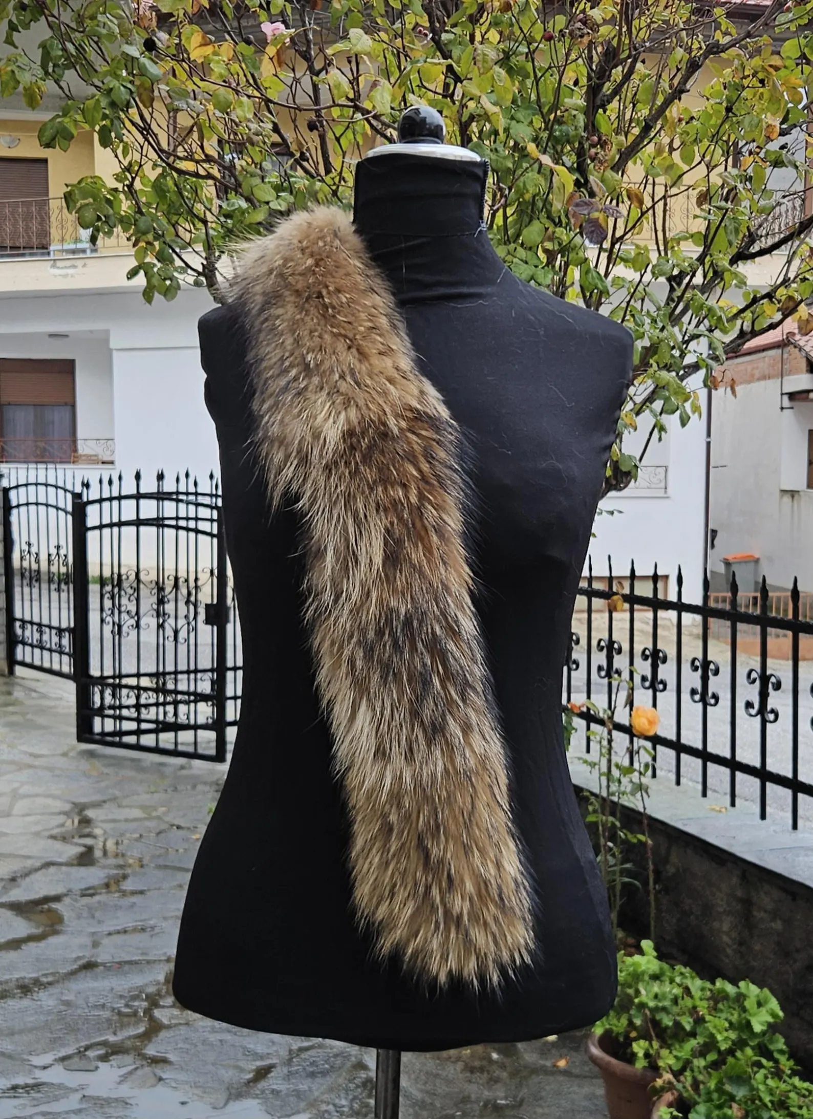 Real Fin Raccoon Fur Trim Hood