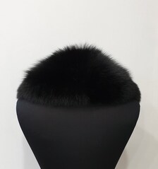 Real Fox Fur Collar in black color - Image 7