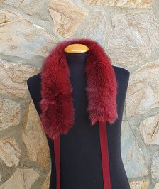 Real Fox Fur Collar with ribbon - Image 3