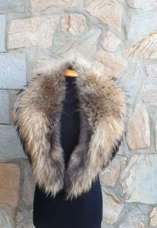 Real Fin Raccoon Fur Collar