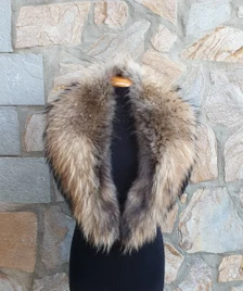 Real Fin Raccoon Fur Collar - Image 3