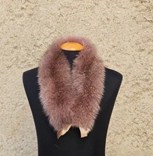 Real Fox Fur Collar with ribbon