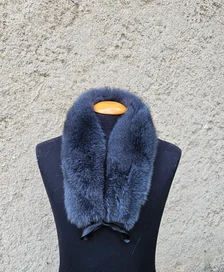 Real Fox Fur Collar with ribbon