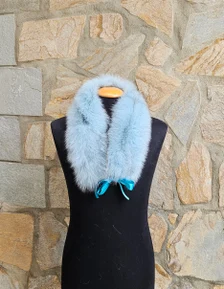 Real Fox Fur Collar with ribbon - Image 2