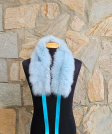 Real Fox Fur Collar with ribbon - Image 4