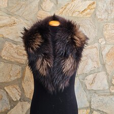Real Fin Raccoon Fur Collar