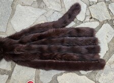Real Fox Fur Strip in brown color, the ideal winter accessory