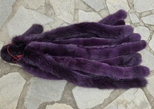 Real Fox Fur Strip in purple color, the ideal winter accessory - Image 4