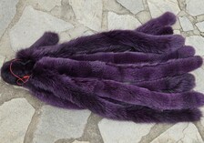 Real Fox Fur Strip in purple color, the ideal winter accessory - Image 3